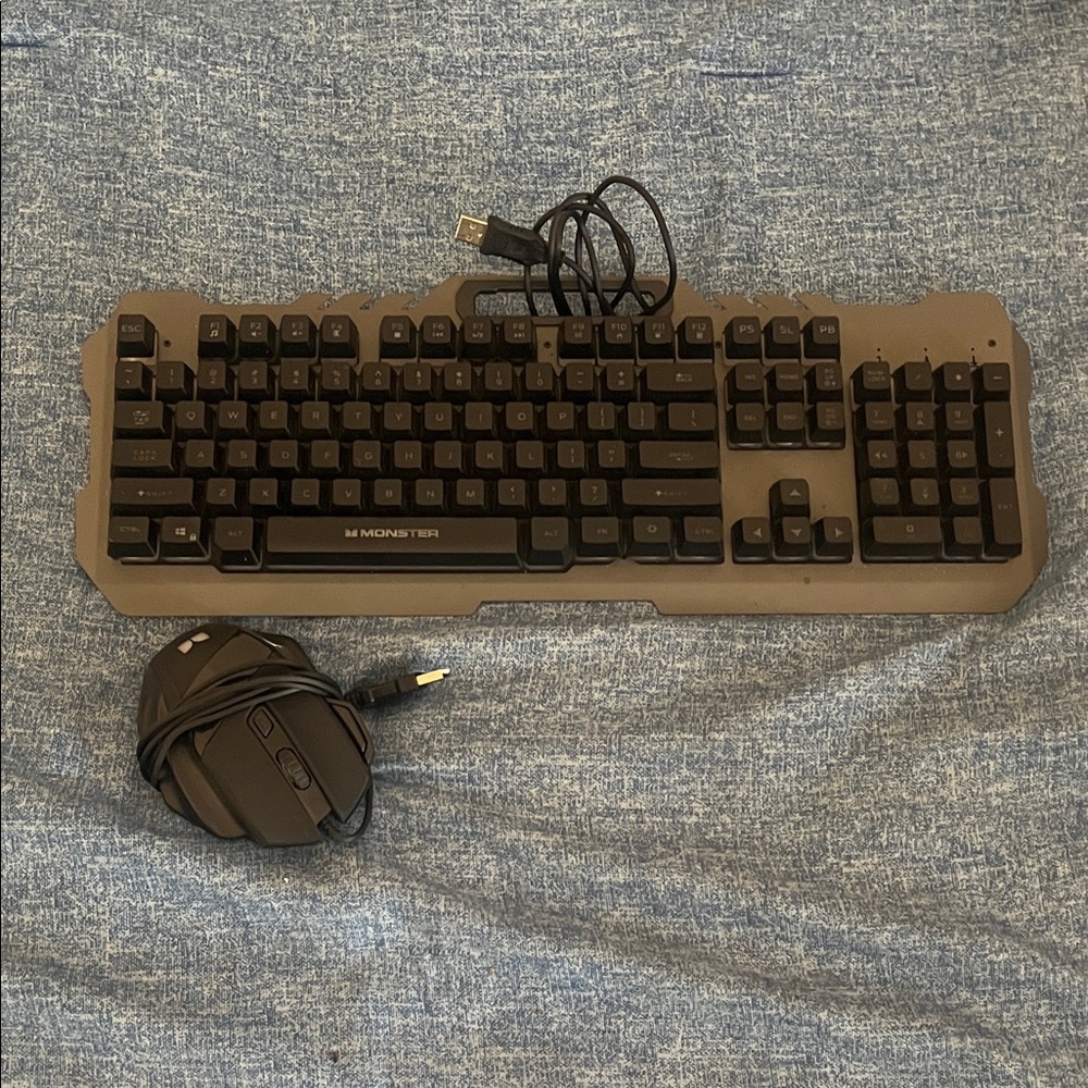 Black Gaming Keyboard and Mouse Combo